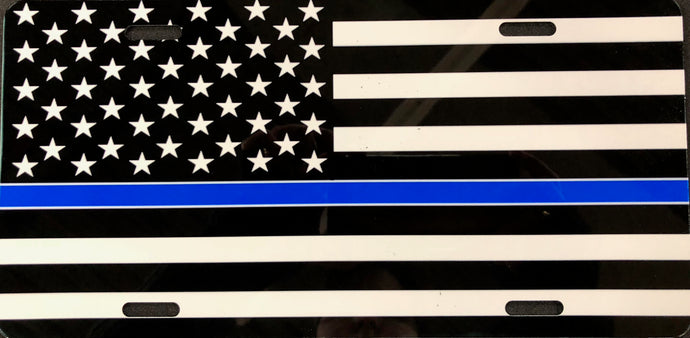 License Plate, Thin Blue Line
