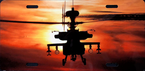License Plate, Army / Apache Helicopter
