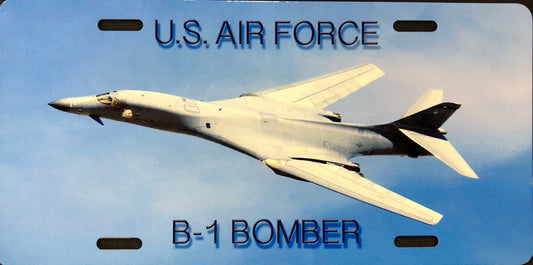 License Plate, Air Force B-1 Bomber