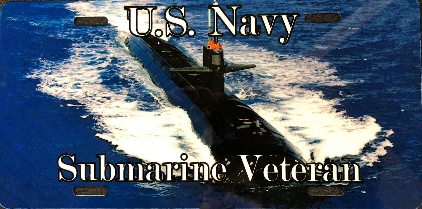 License Plate, Navy Sub Veteran / Submarine