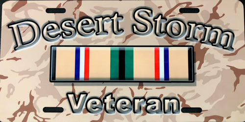 License Plate, Desert Storm Veteran