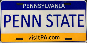 License Plate, PA Plate / Penn State