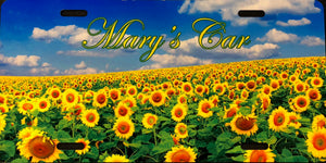 License Plate, Name(s) on Sunflower Field